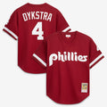 Lenny Dykstra Philadelphia Phillies Mitchell & Ness Authentic Batting Practice Jersey - Scarlet | MLB Fan Gear