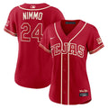 Brandon Nimmo Texas Rangers Nike Women's 2026 City Connect Stadium Jersey - Red | MLB Fan Gear