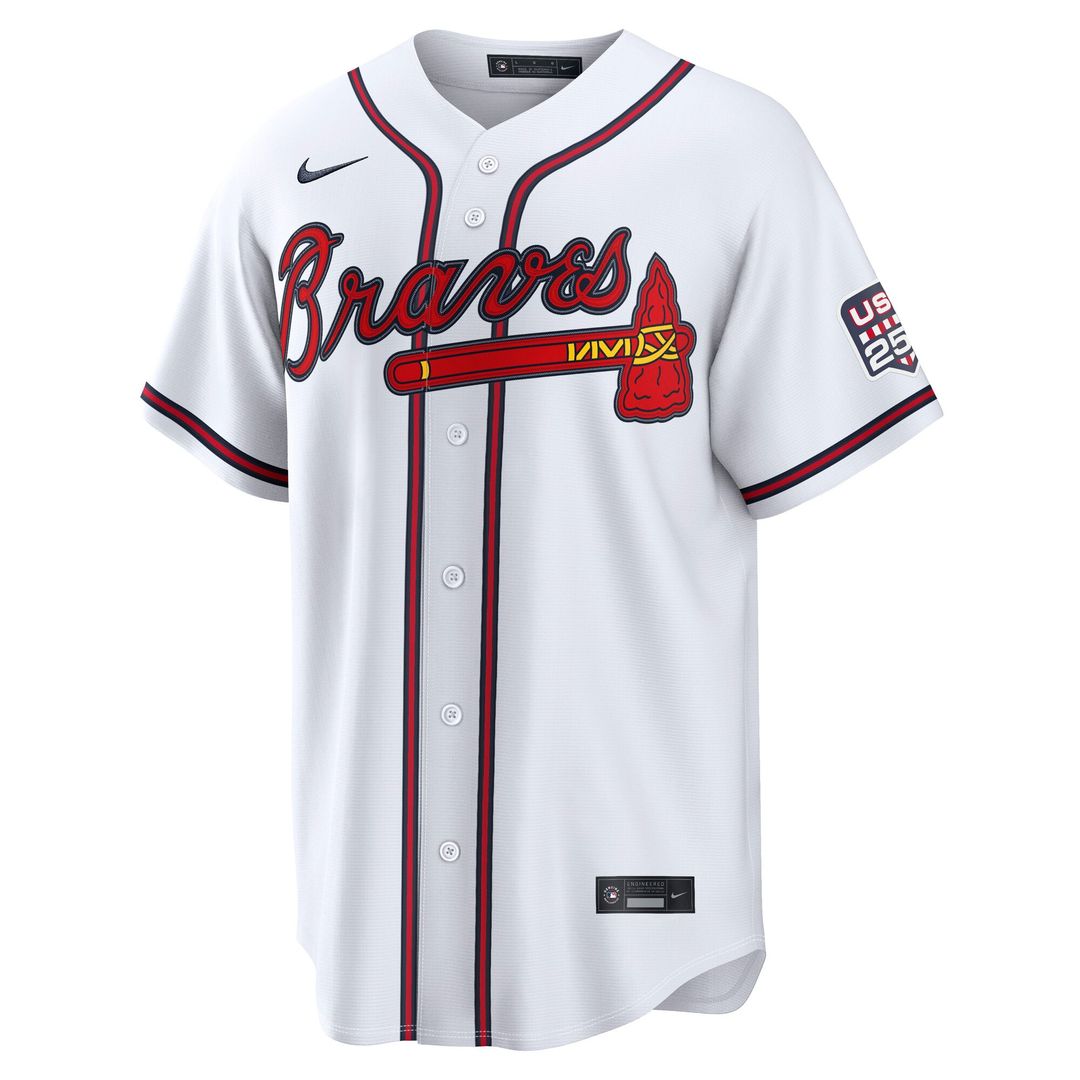 Ronald Acuña Jr. Atlanta Braves Nike USA 250 Fourth of July Home Stadium Jersey - White | MLB Fan Gear