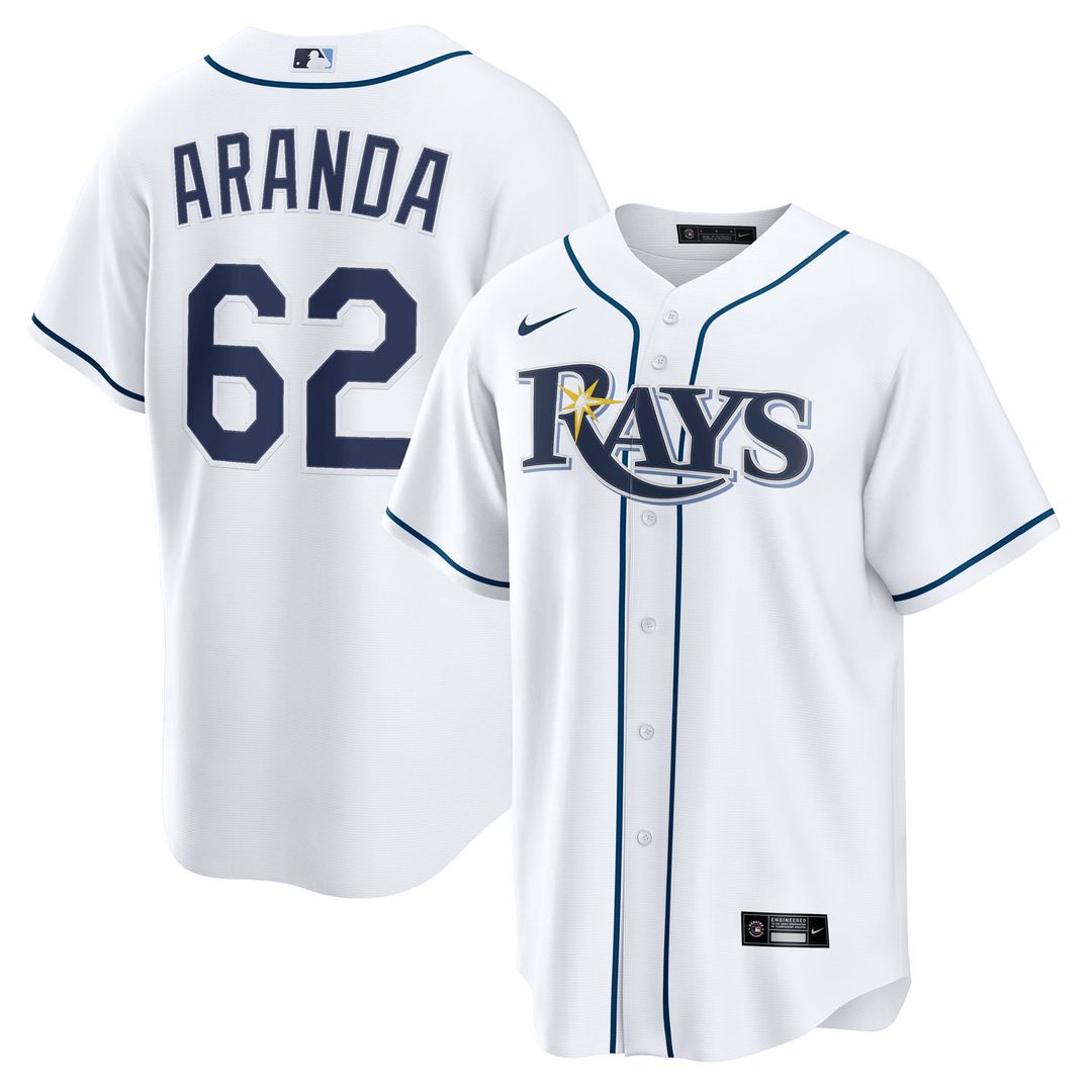 Jonathan Aranda Tampa Bay Rays Nike Home Replica Jersey - White | MLB Fan Gear