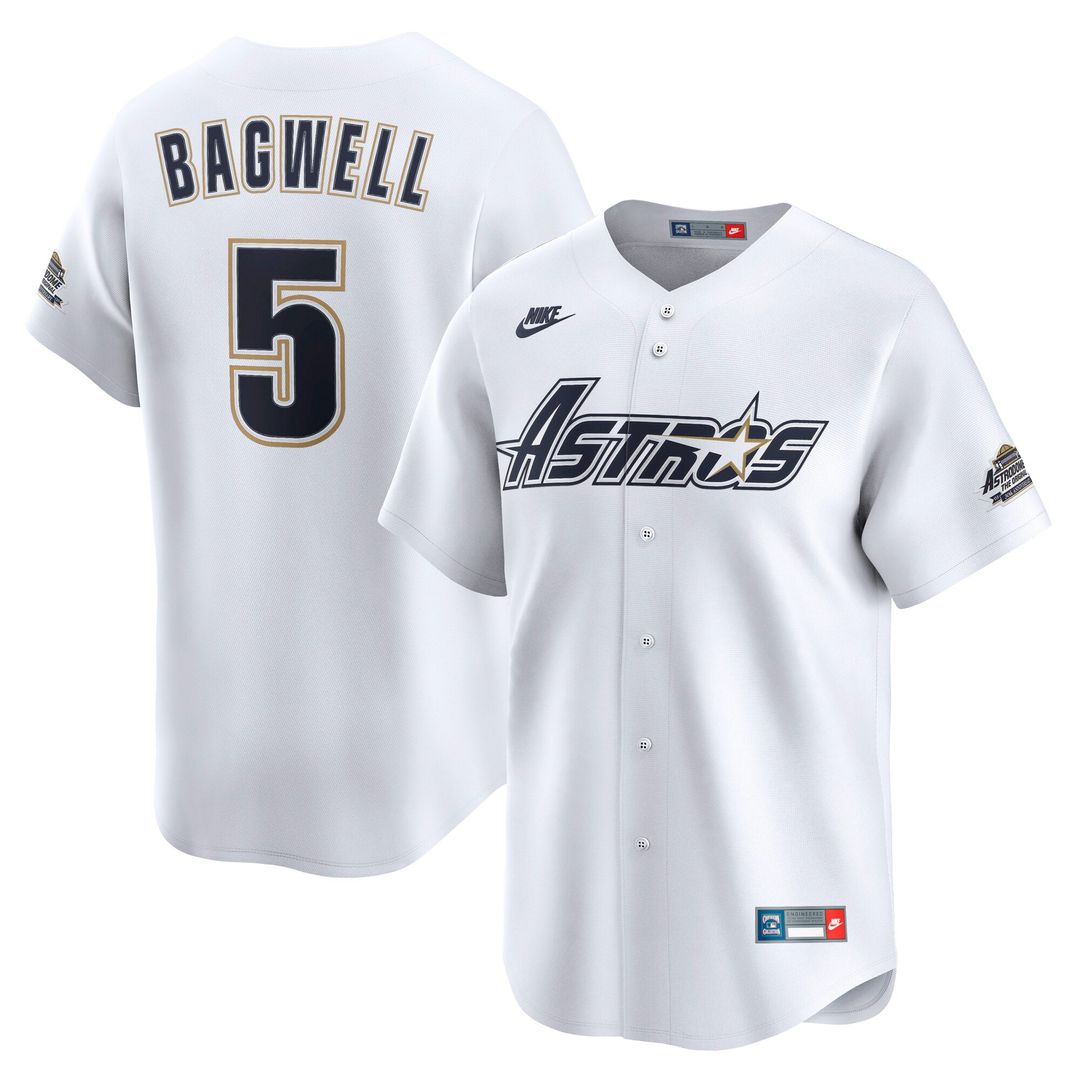 Jeff Bagwell Houston Astros Nike Throwback Cooperstown Collection Limited Jersey - White | MLB Fan Gear