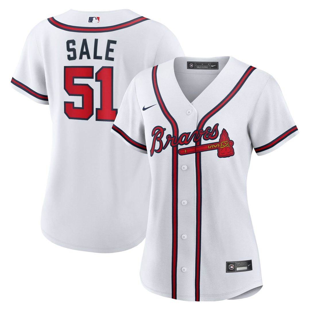 Chris Sale Atlanta Braves Nike Women's Home Replica Jersey - White | MLB Fan Gear
