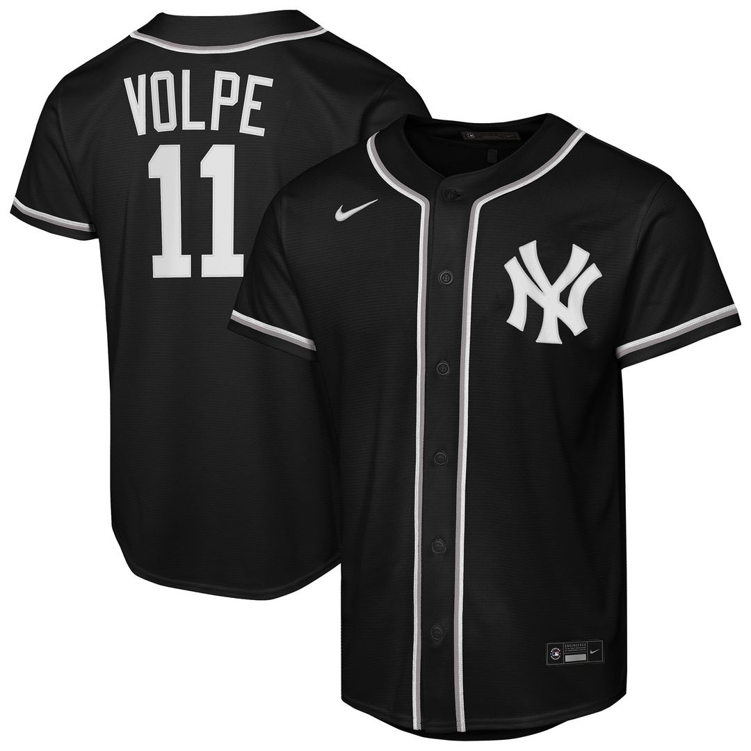 Anthony Volpe New York Yankees Nike Youth Fashion Replica Player Jersey - Black | MLB Fan Gear