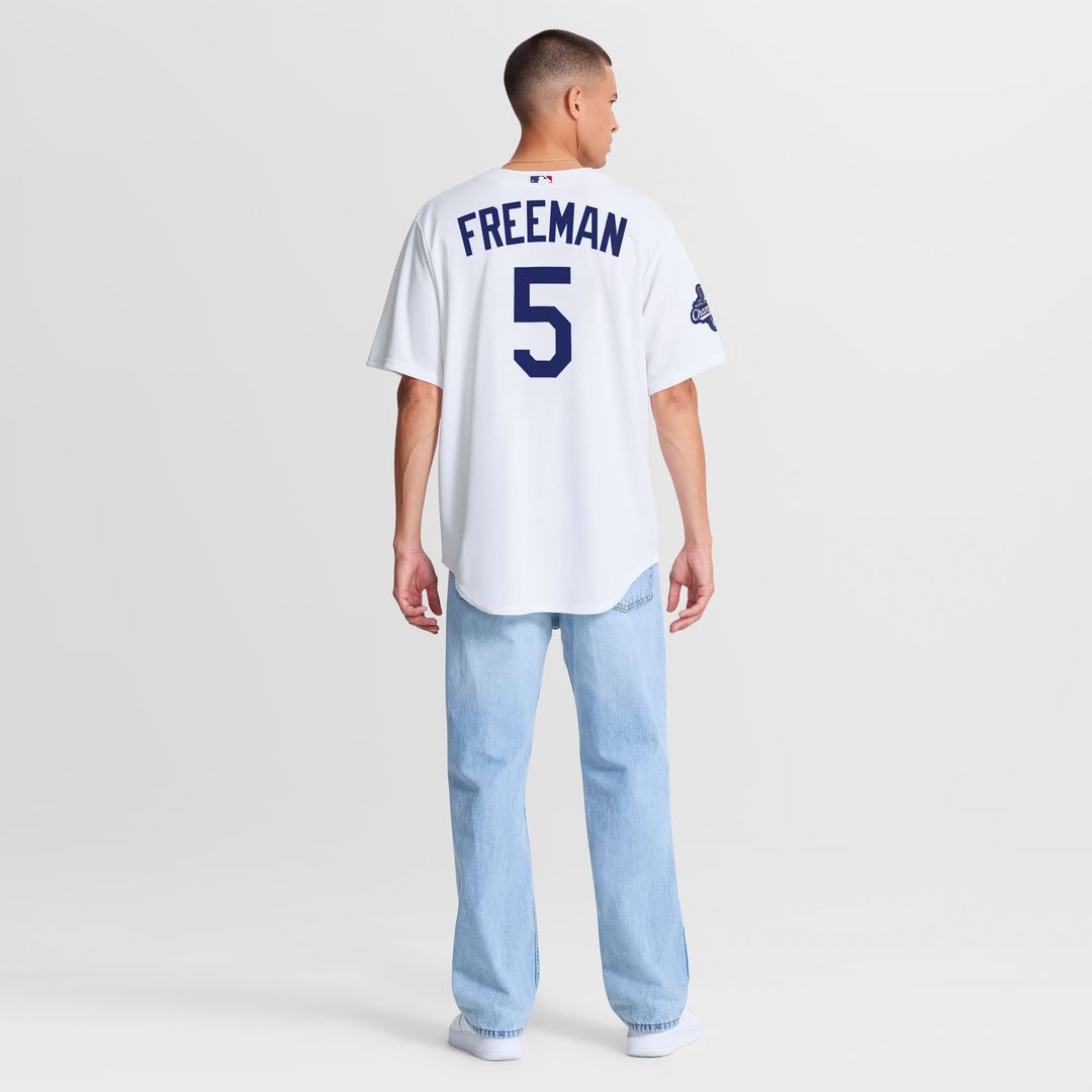 Freddie Freeman Los Angeles Dodgers Nike Home 2025 World Series Champions Replica Jersey - White | MLB Fan Gear