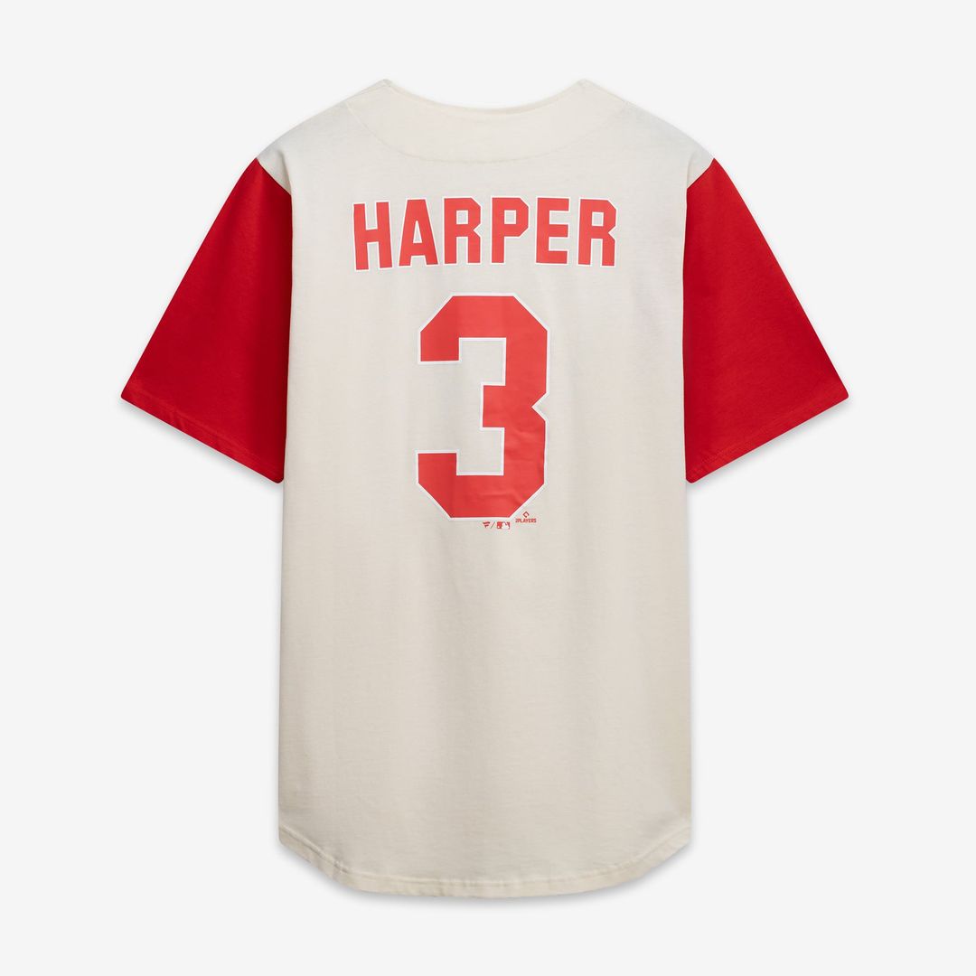 Philadelphia Phillies Profile Big & Tall Two-Color Fashion Jersey - Cream/ Red | MLB Fan Gear
