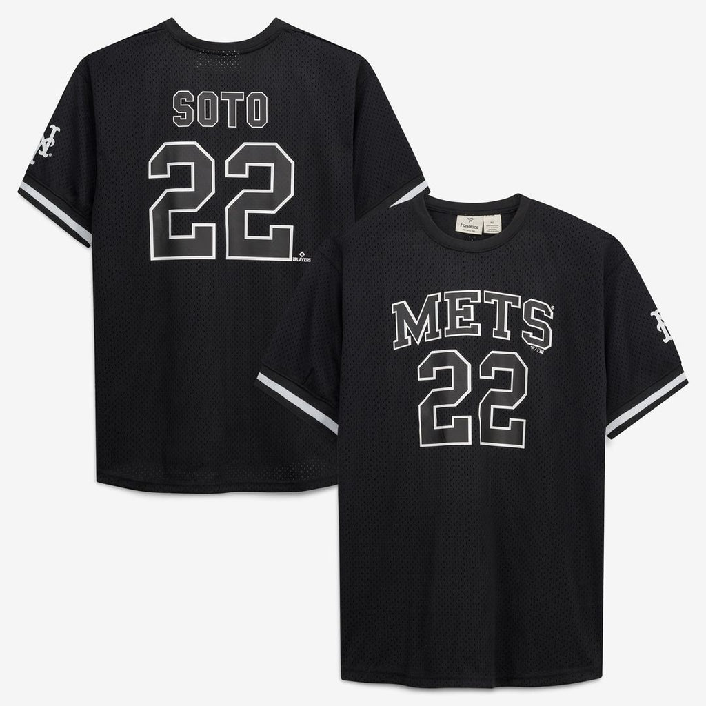 Juan Soto New York Mets Fanatics Big & Tall Heavyweight Mesh Jersey - Black/ White | MLB Fan Gear
