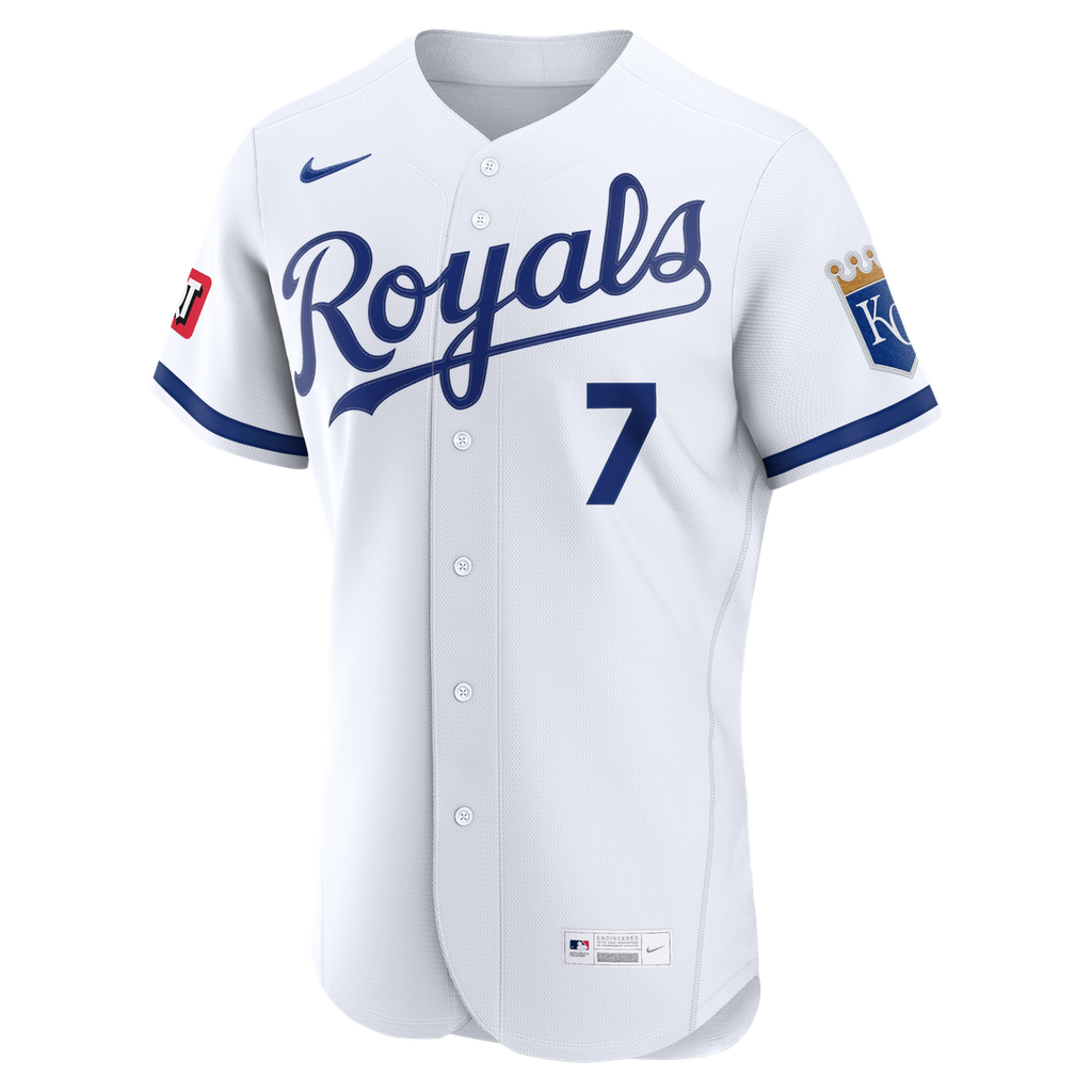 Bobby Witt Jr. Kansas City Royals Nike Home Authentic Sponsor Patch Jersey - White | MLB Fan Gear