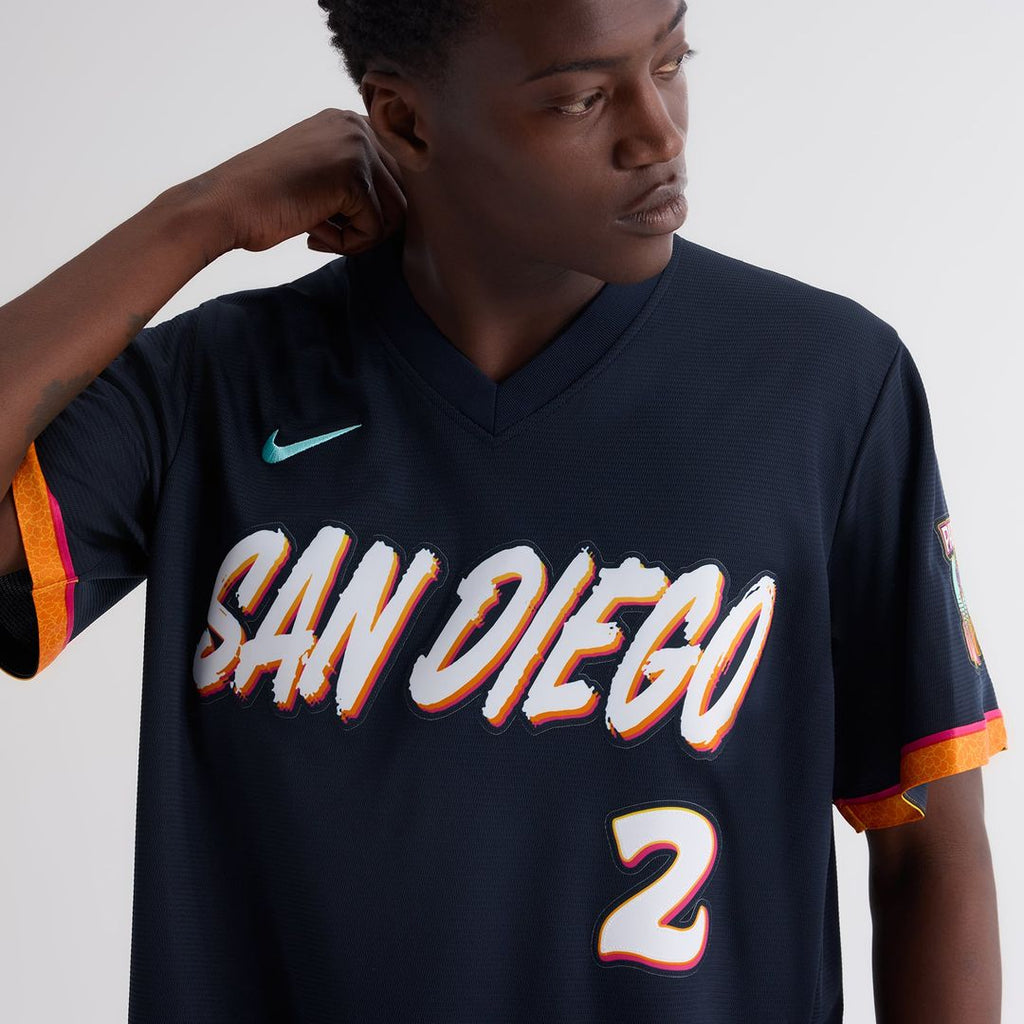 Xander Bogaerts San Diego Padres Nike 2026 City Connect Stadium Jersey - Obsidian | MLB Fan Gear