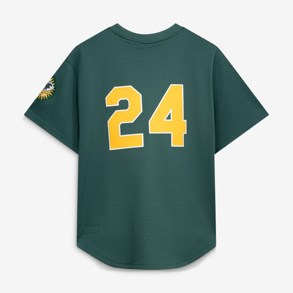 Rickey Henderson Athletics Mitchell & Ness Authentic Batting Practice Jersey - Green | MLB Fan Gear