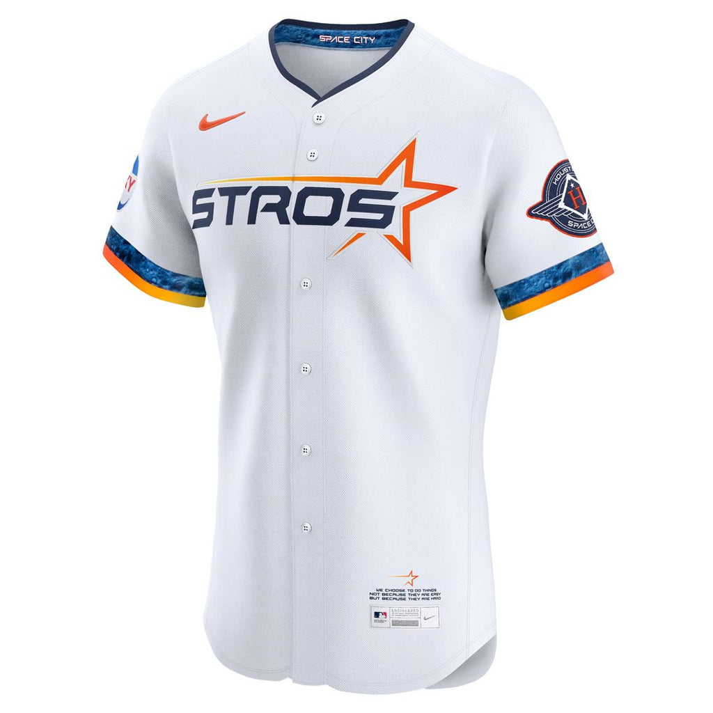 Houston Astros Nike 2025 City Connect Elite Jersey - White | MLB Fan Gear