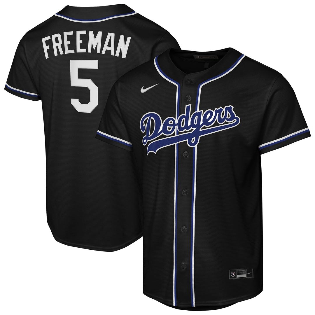 Freddie Freeman Los Angeles Dodgers Nike Youth Fashion Replica Player Jersey - Black | MLB Fan Gear