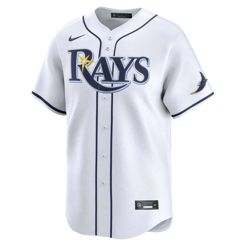Junior Caminero Tampa Bay Rays Nike Home Limited Jersey - White | MLB Fan Gear