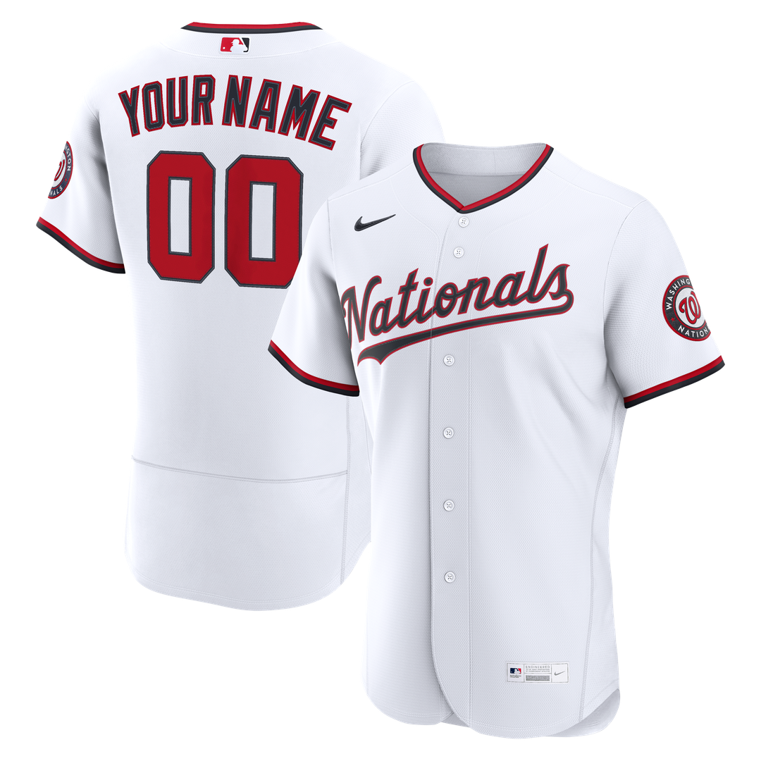 Washington Nationals Nike Home Authentic Custom Jersey - White | MLB Fan Gear