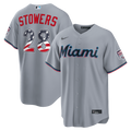 Kyle Stowers Miami Marlins Nike USA 250 Fourth of July Road Stadium Jersey - Gray | MLB Fan Gear