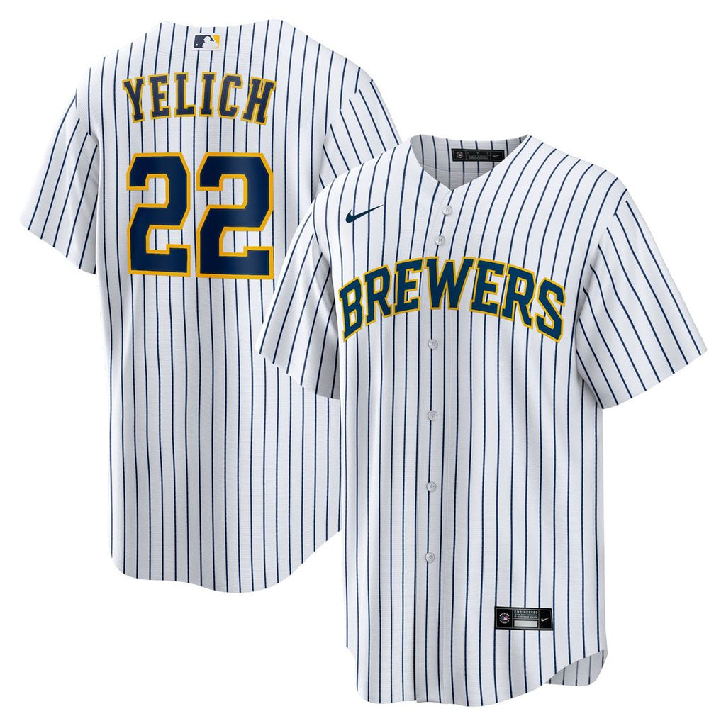 Christian Yelich Milwaukee Brewers Nike Alternate Replica Player Jersey - White | MLB Fan Gear