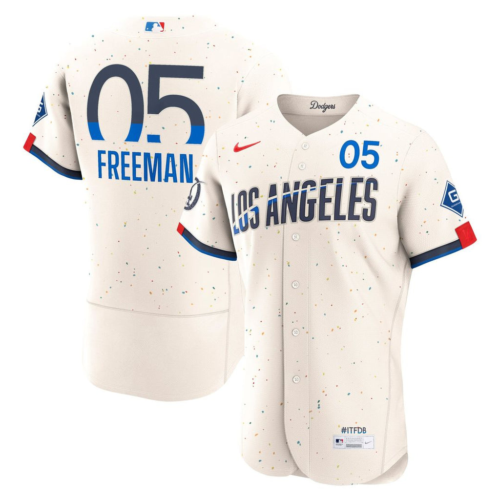 Freddie Freeman Los Angeles Dodgers Nike City Connect Authentic Sponsor Patch Jersey - Cream | MLB Fan Gear