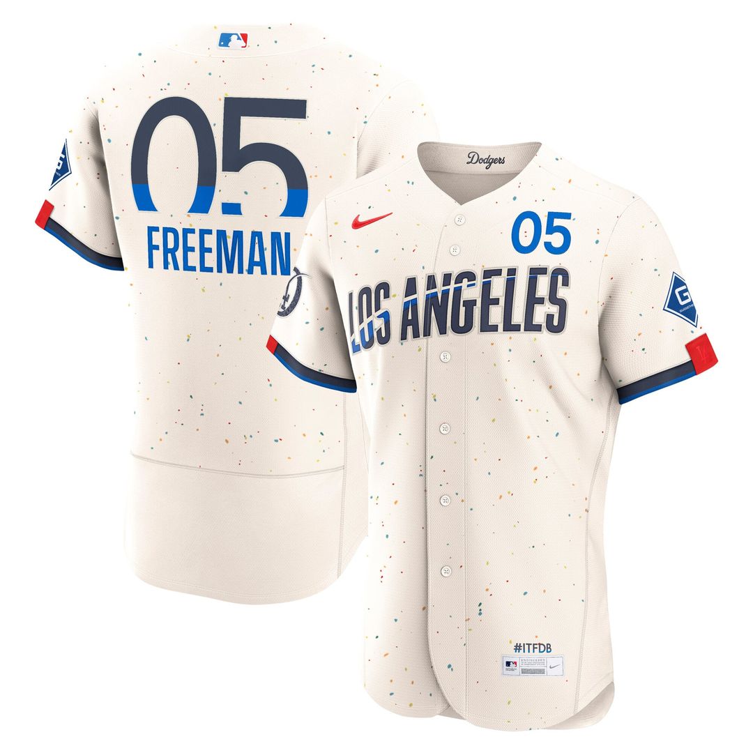 Freddie Freeman Los Angeles Dodgers Nike City Connect Authentic Sponsor Patch Jersey - Cream | MLB Fan Gear