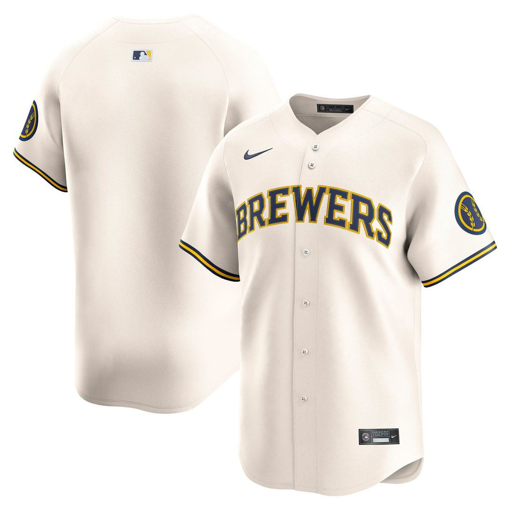 Milwaukee Brewers Nike Home Limited Jersey - Cream | MLB Fan Gear