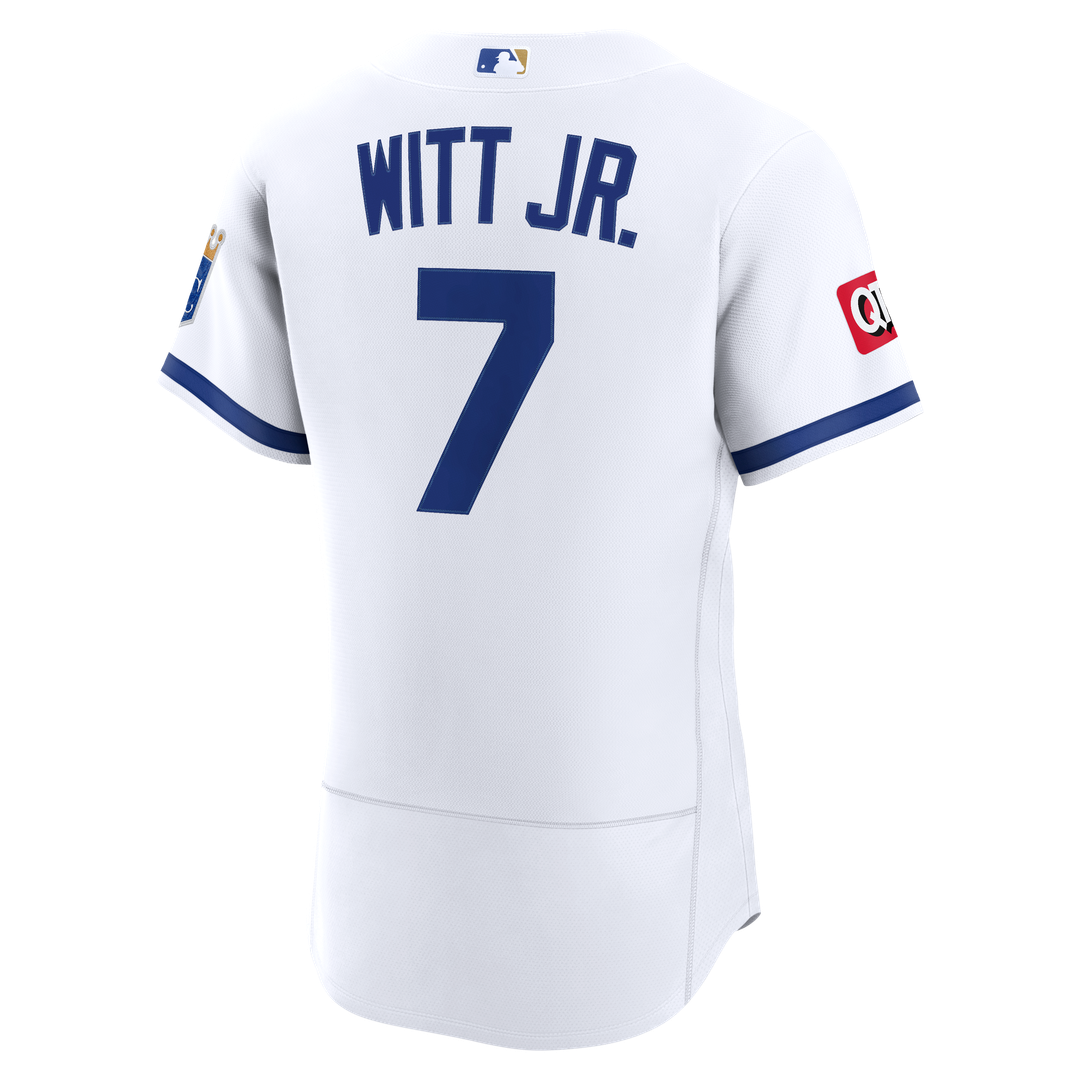 Bobby Witt Jr. Kansas City Royals Nike Home Authentic Sponsor Patch Jersey - White | MLB Fan Gear