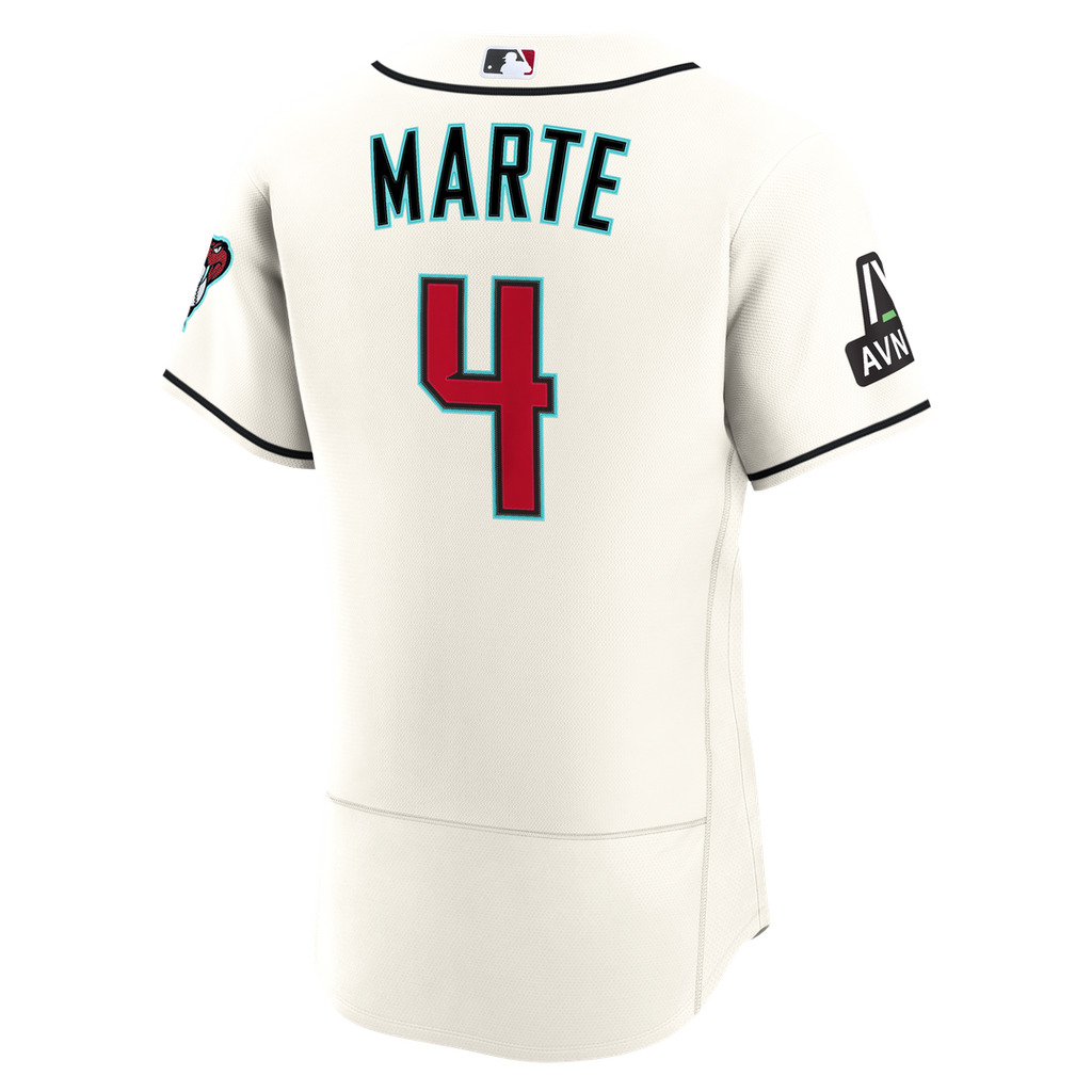 Ketel Marte Arizona Diamondbacks Nike Home Authentic Sponsor Patch Jersey - Cream | MLB Fan Gear