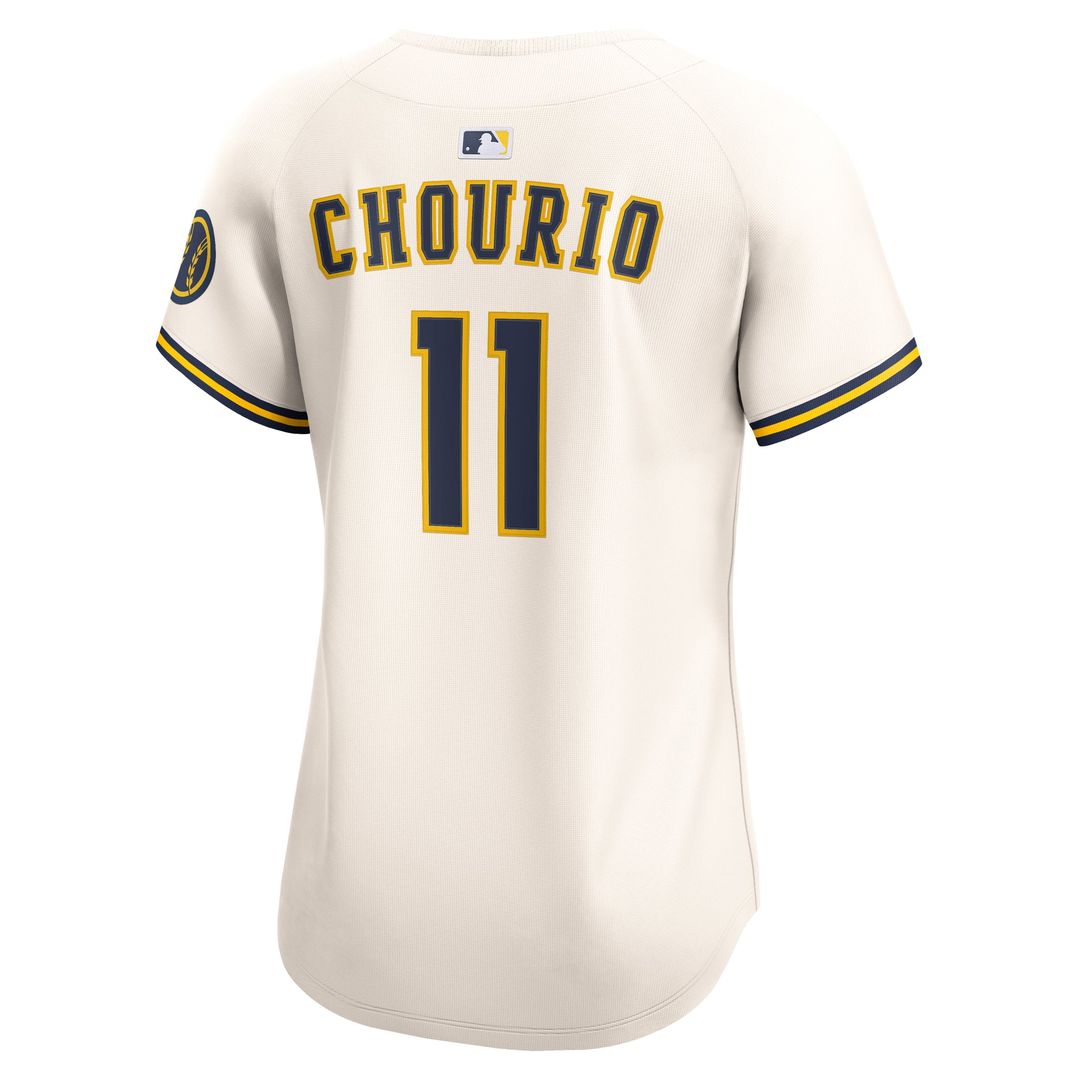 Jackson Chourio Milwaukee Brewers Nike Women's Home Limited Player Jersey - Cream | MLB Fan Gear