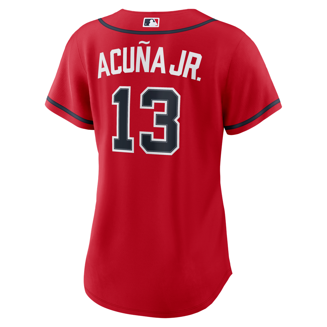 Ronald Acuña Jr. Atlanta Braves Nike Women's Alternate Replica Jersey - Navy | MLB Fan Gear