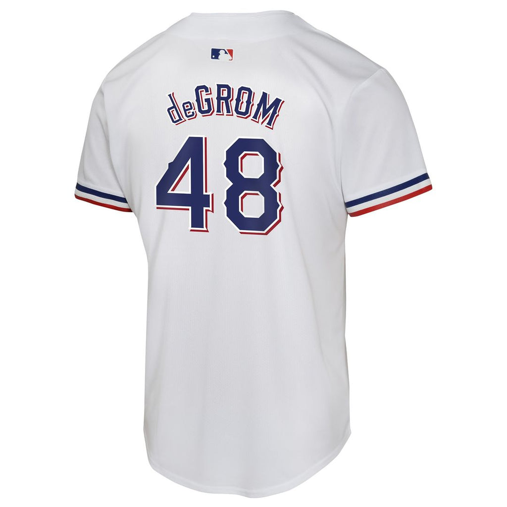 Jacob deGrom Texas Rangers Nike Youth Home Game Player Jersey - White | MLB Fan Gear