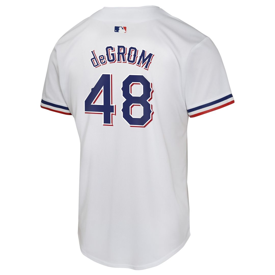 Jacob deGrom Texas Rangers Nike Youth Home Game Player Jersey - White | MLB Fan Gear
