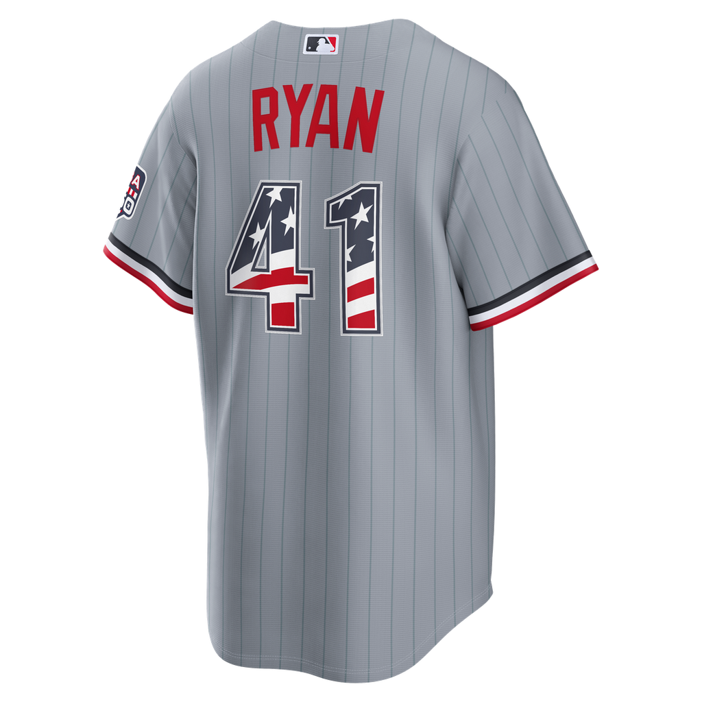 Joe Ryan Minnesota Twins Nike USA 250 Fourth of July Road Stadium Jersey - Gray | MLB Fan Gear