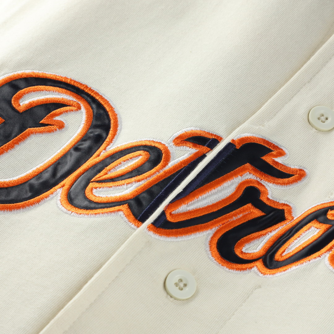 Detroit Tigers Profile Big & Tall Two-Color Fashion Jersey - Cream/ Navy | MLB Fan Gear