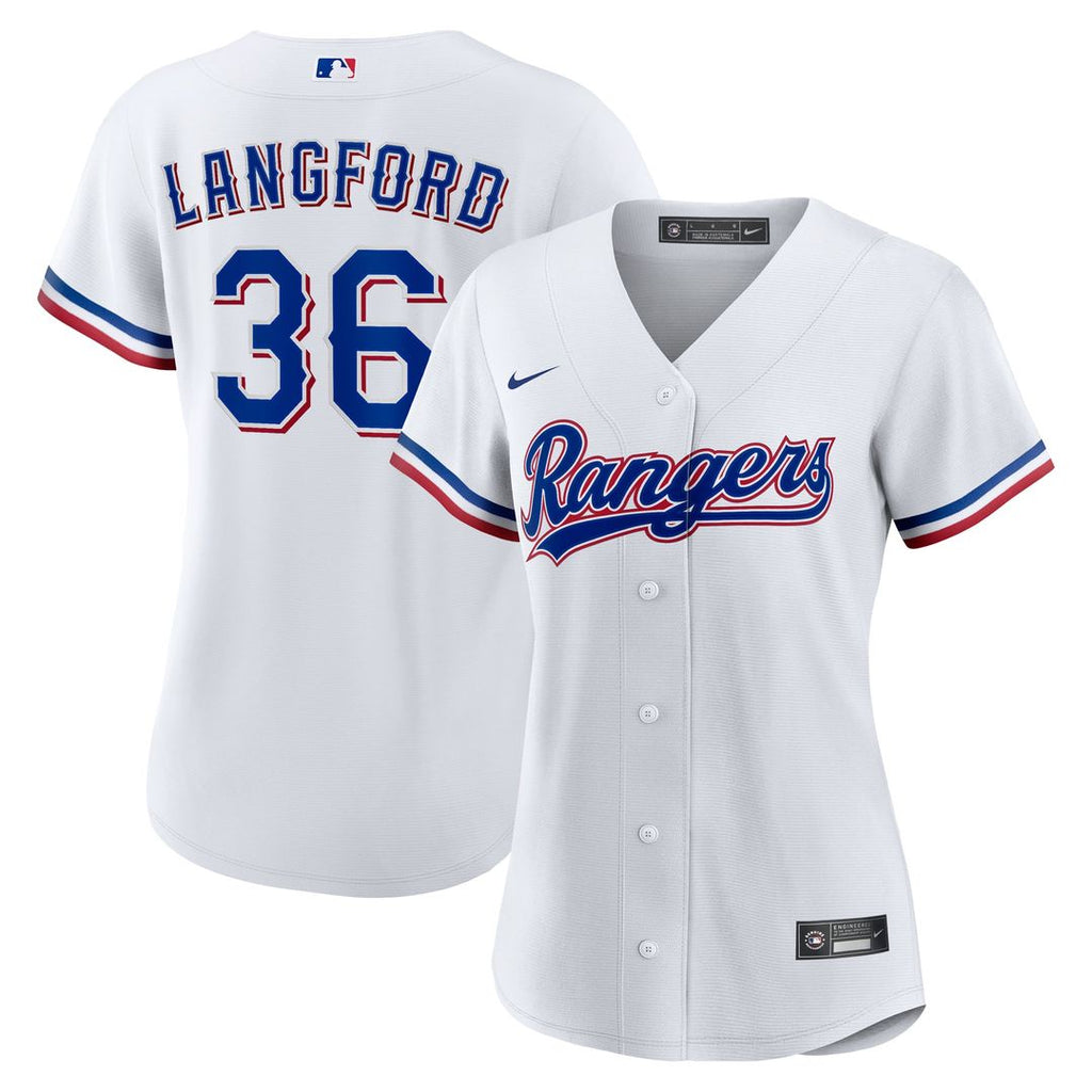 Wyatt Langford Texas Rangers Nike Women's Home Replica Jersey - White | MLB Fan Gear