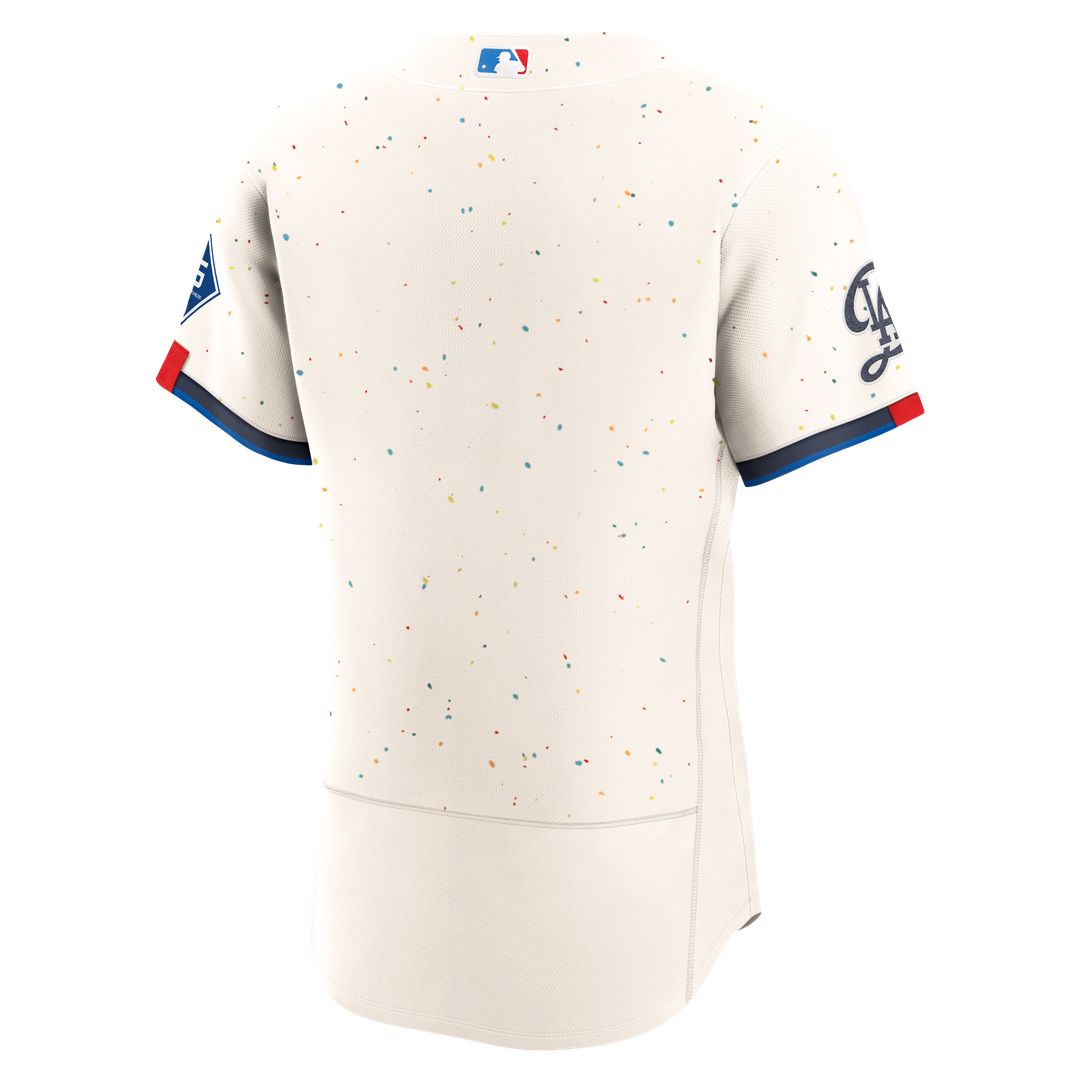 Los Angeles Dodgers Nike City Connect Authentic Sponsor Patch Jersey - Cream | MLB Fan Gear