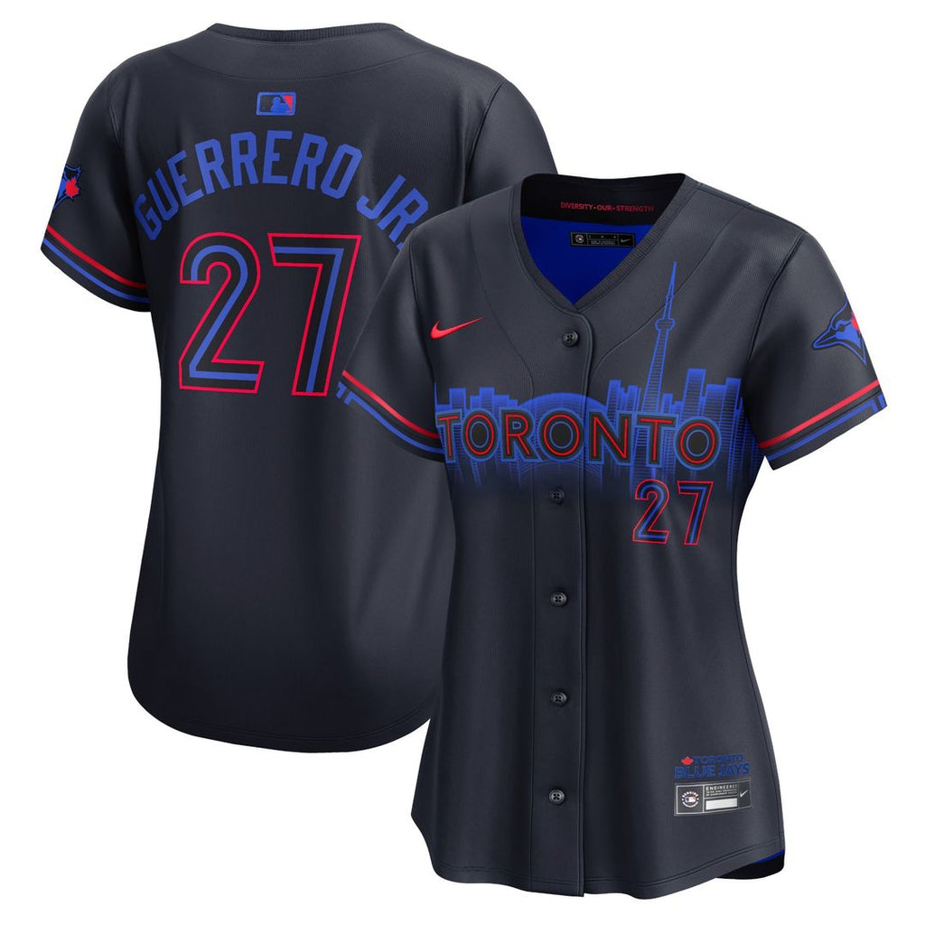 Vladimir Guerrero Jr. Toronto Blue Jays Nike Women's 2024 City Connect Limited Player Jersey - Navy | MLB Fan Gear