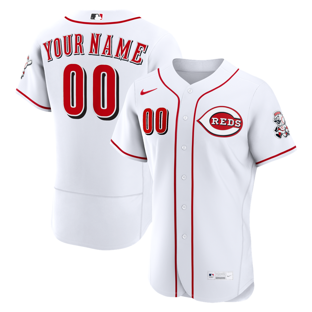 Cincinnati Reds Nike Home Authentic Custom Jersey - White | MLB Fan Gear