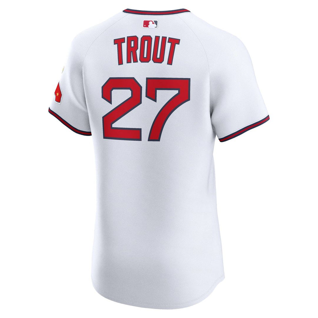 Mike Trout Los Angeles Angels Nike Alternate 2 Elite Jersey - White | MLB Fan Gear