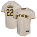 Christian Yelich Milwaukee Brewers Nike Youth Home Game Player Jersey - Cream | MLB Fan Gear