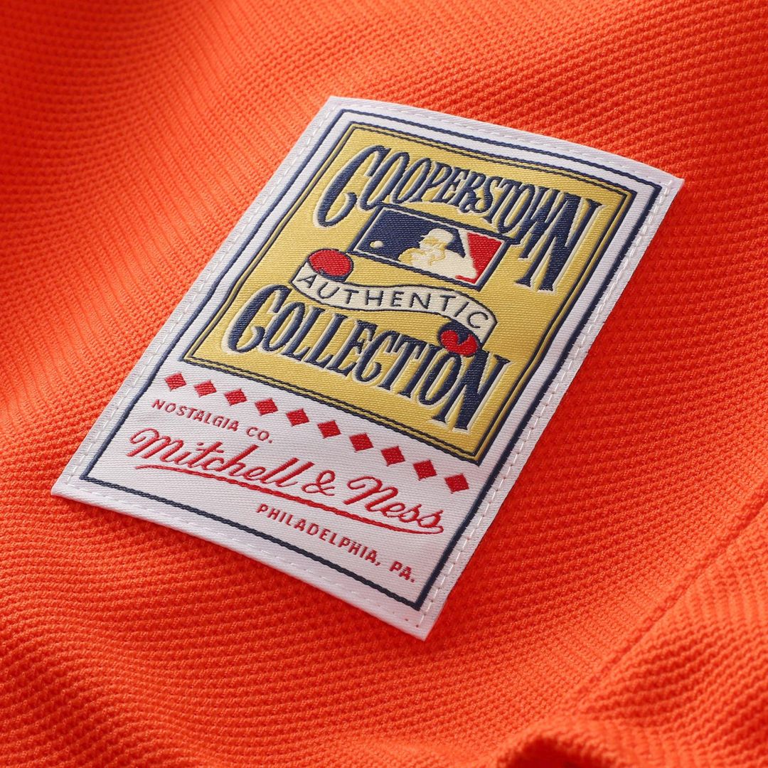 Mike Piazza New York Mets Mitchell & Ness Cooperstown Collection Mesh Batting Practice Button-Up Jersey - Orange | MLB Fan Gear