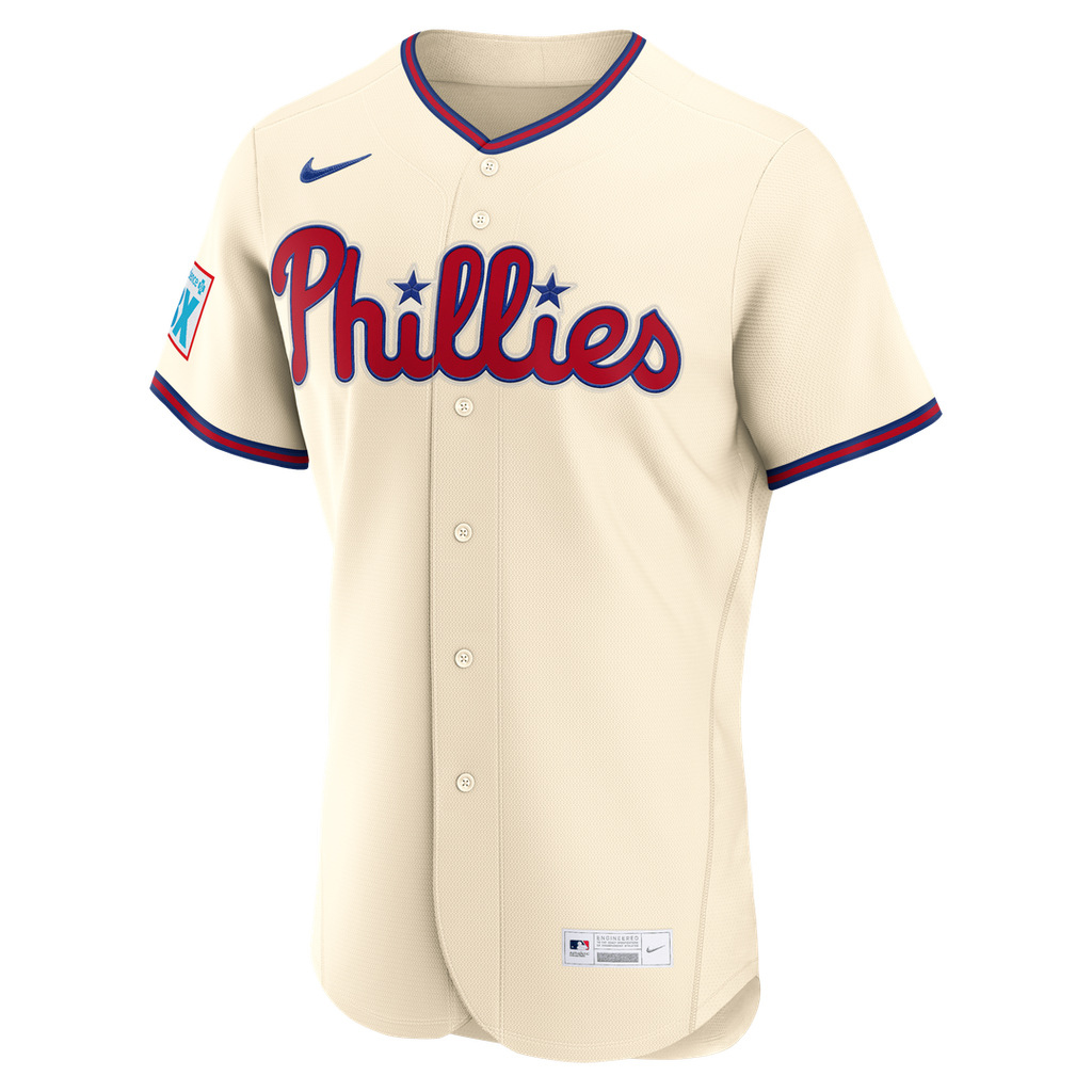 Bryce Harper Philadelphia Phillies Nike Alternate Authentic Sponsor Patch Jersey - Cream | MLB Fan Gear