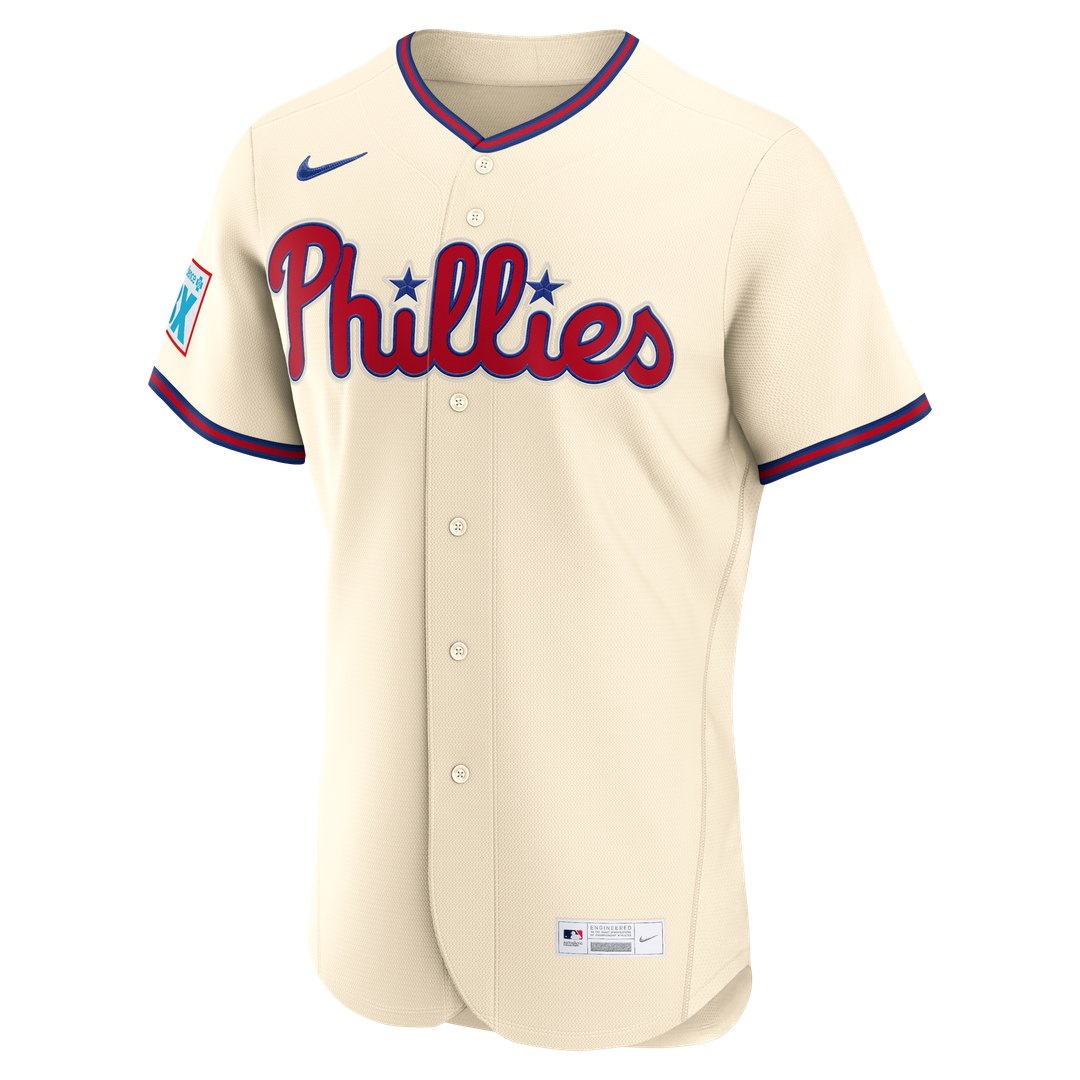 Bryce Harper Philadelphia Phillies Nike Alternate Authentic Sponsor Patch Jersey - Cream | MLB Fan Gear