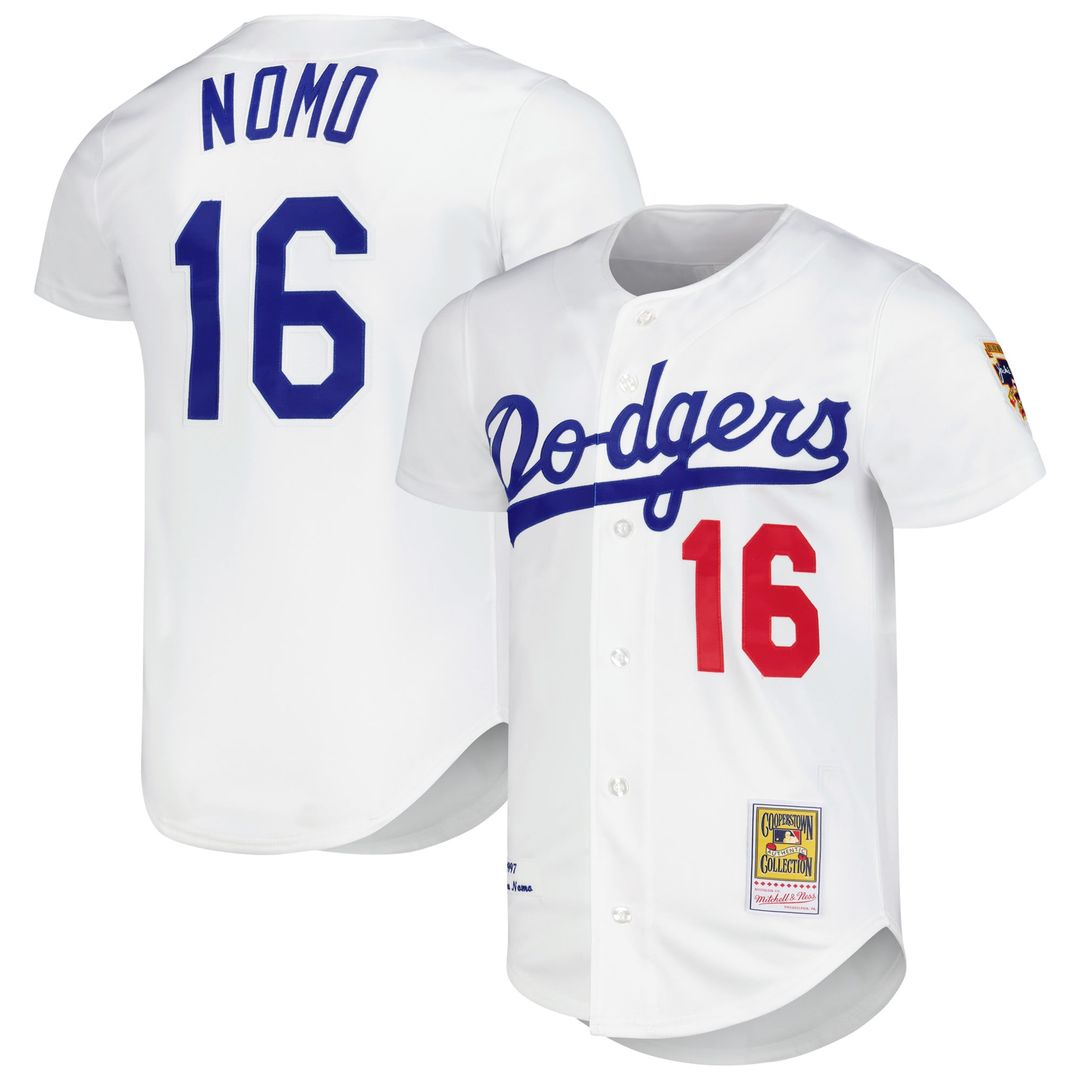Hideo Nomo Los Angeles Dodgers Mitchell & Ness Cooperstown Collection Authentic Jersey - White | MLB Fan Gear