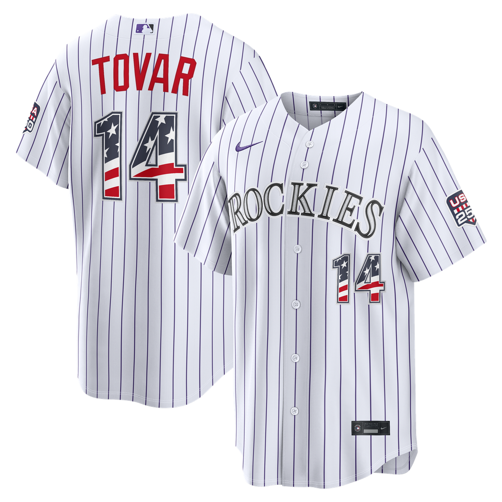 Ezequiel Tovar Colorado Rockies Nike USA 250 Fourth of July Home Stadium Jersey - White | MLB Fan Gear