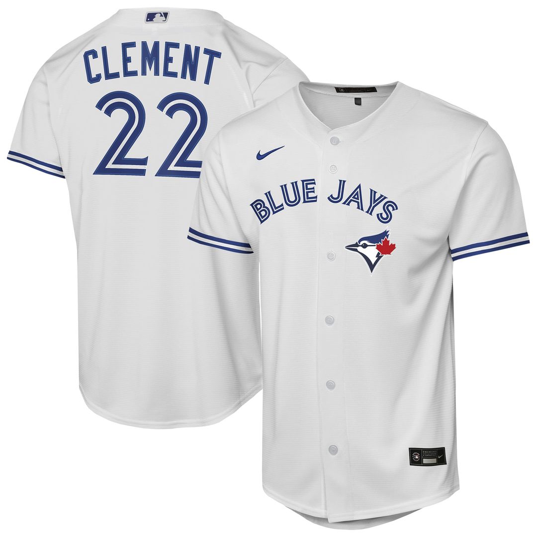 Ernie Clement Toronto Blue Jays Nike Youth Home Baseline Jersey - White | MLB Fan Gear