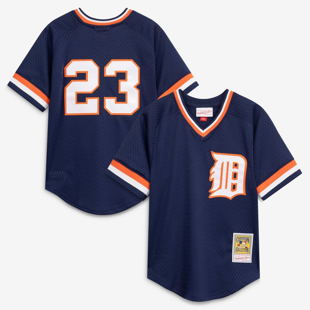 Kirk Gibson Detroit Tigers Mitchell & Ness Youth Cooperstown Collection Mesh Batting Practice Jersey - Navy | MLB Fan Gear