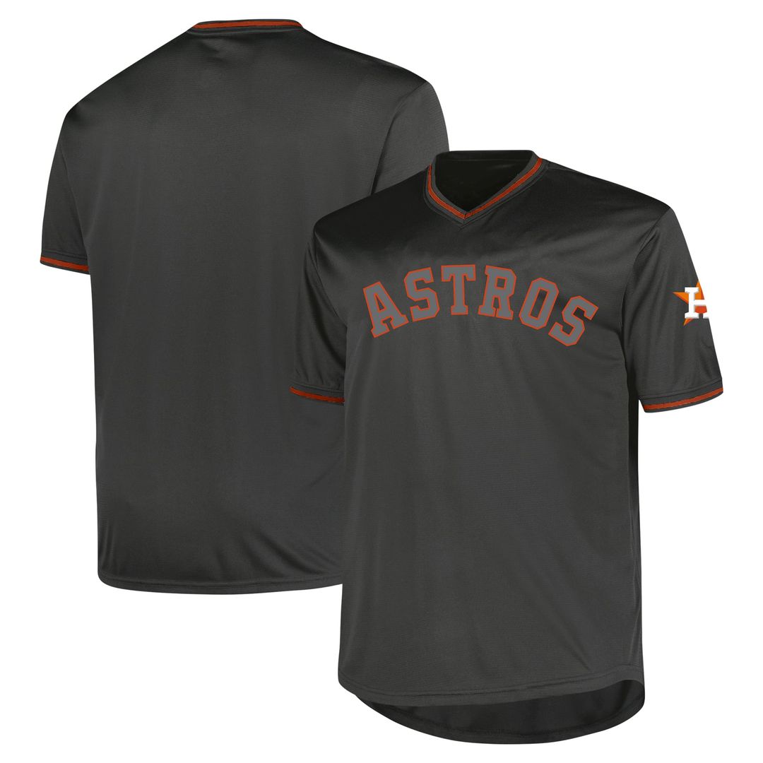 Houston Astros Profile Big & Tall Pop Fashion Jersey - Black | MLB Fan Gear