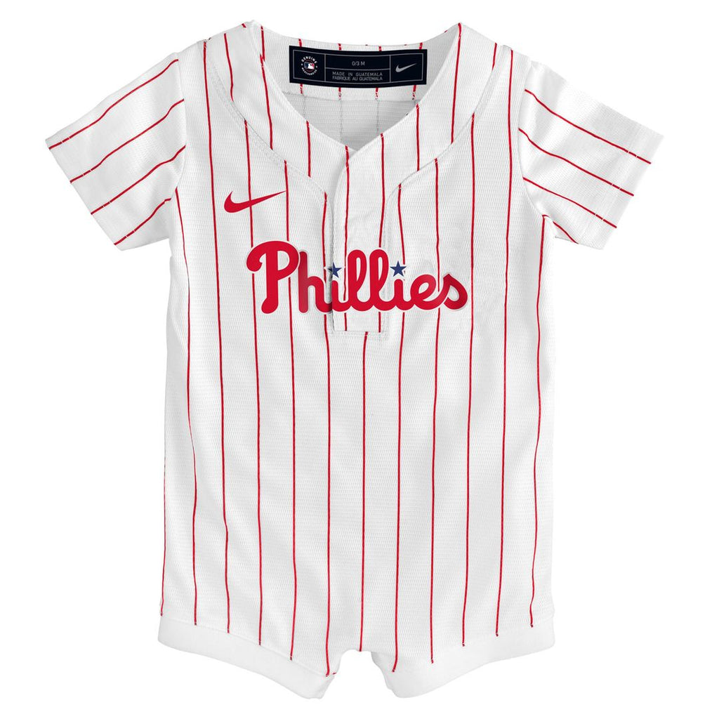 Philadelphia Phillies Nike Newborn Home Replica Romper Jersey - White | MLB Fan Gear
