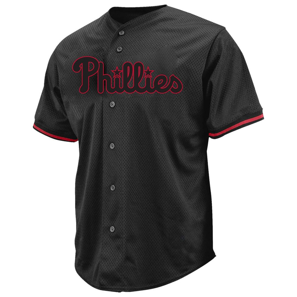 Bryce Harper Philadelphia Phillies Profile Big & Tall Pop Fashion Jersey - Black | MLB Fan Gear