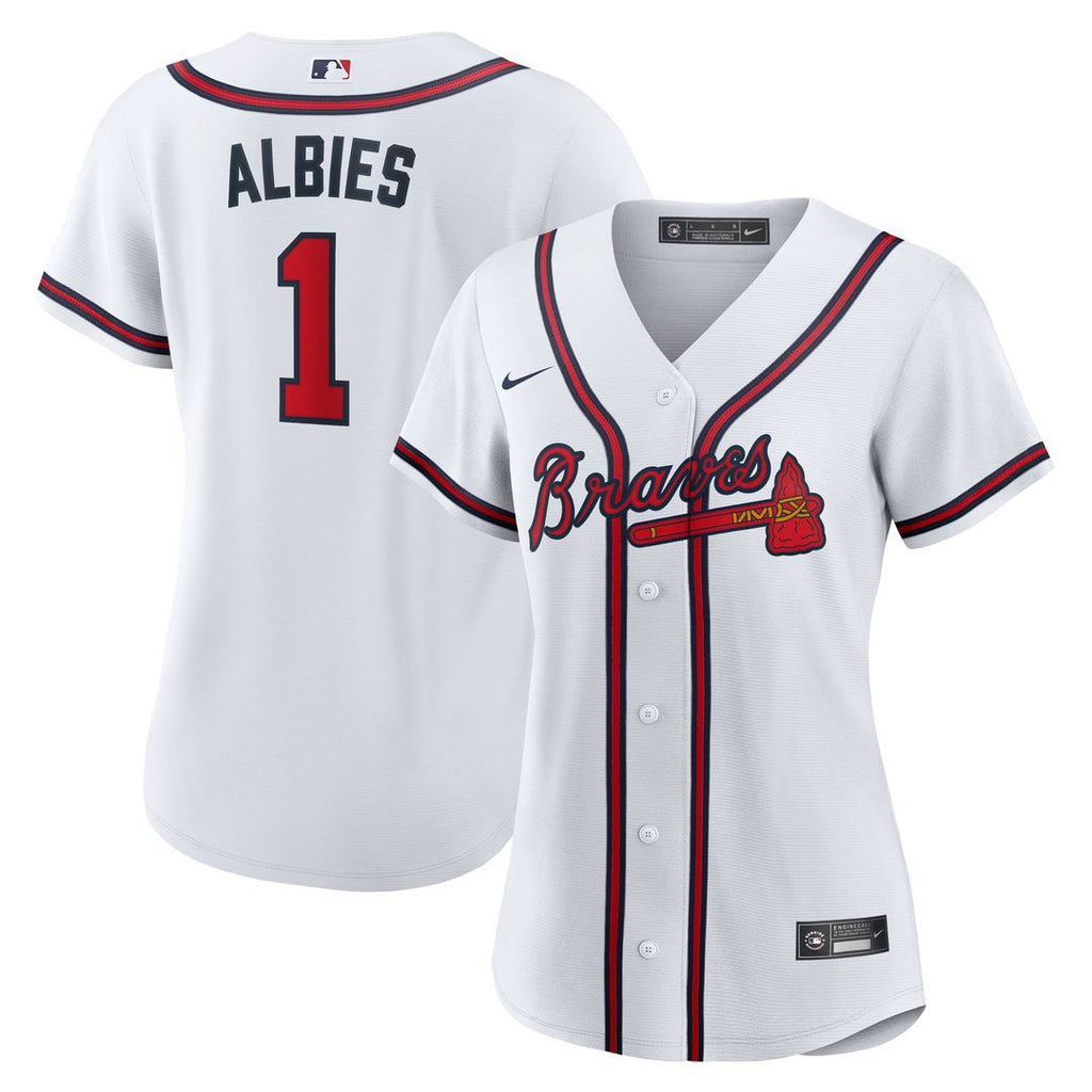 Ozzie Albies Atlanta Braves Nike Women's Home Replica Jersey - White | MLB Fan Gear