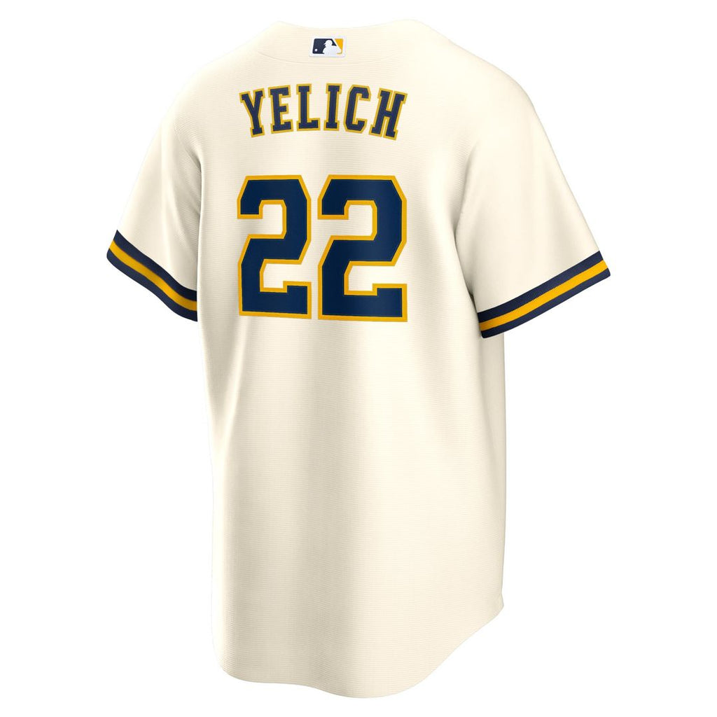 Christian Yelich Milwaukee Brewers Nike Home Replica Player Jersey - Cream | MLB Fan Gear
