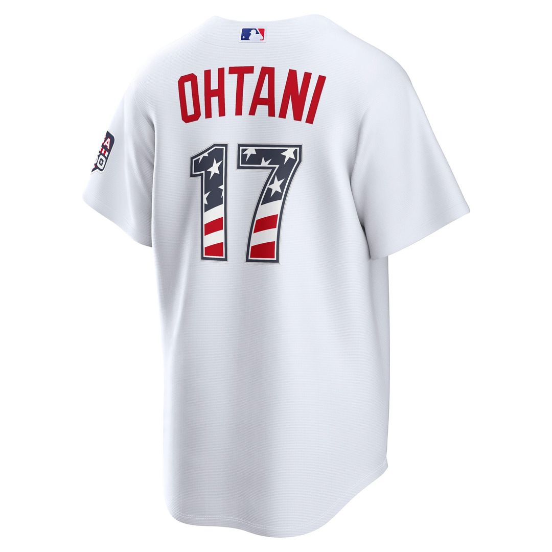 Shohei Ohtani Los Angeles Dodgers Nike USA 250 Fourth of July Home Stadium Jersey - White | MLB Fan Gear