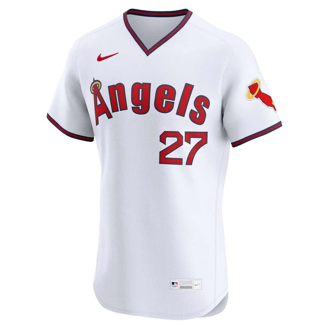 Mike Trout Los Angeles Angels Nike Alternate 2 Elite Jersey - White | MLB Fan Gear